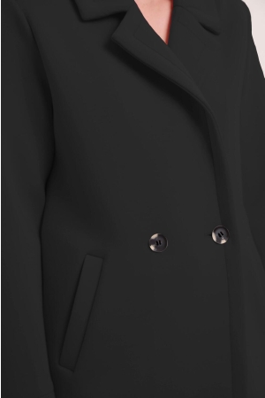 Rino en Pelle Double breasted coat 9900 black