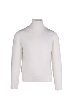Paul and Shark Wool turtleneck w moon badge 469 Ivoor