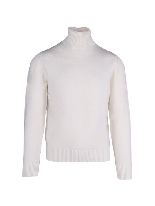 Paul and Shark Wool turtleneck w moon badge 469 Ivoor