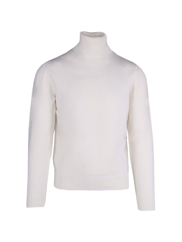 Paul and Shark Wool turtleneck w moon badge 469 Ivoor