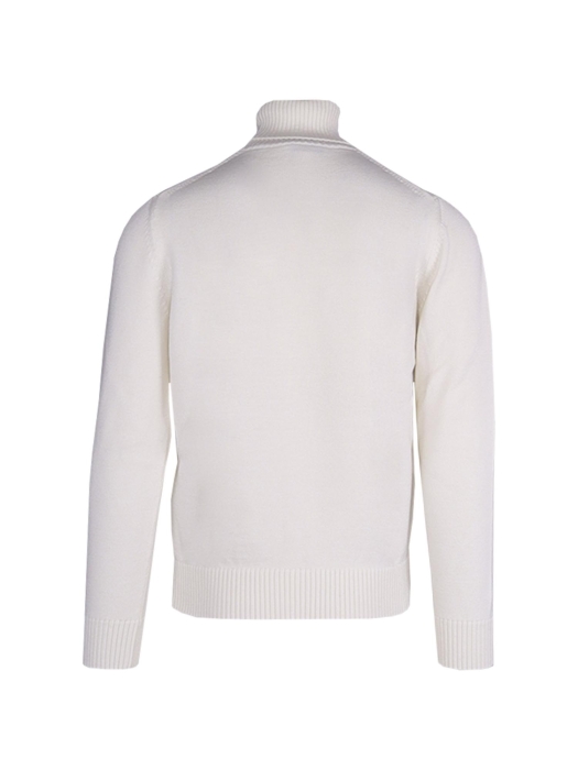 Paul and Shark Wool turtleneck w moon badge 469 Ivoor