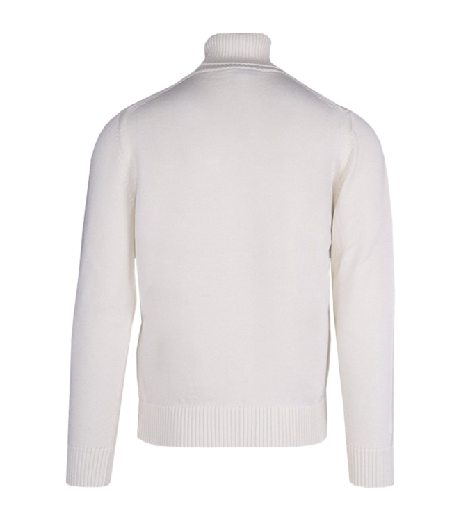 Paul and Shark Wool turtleneck w moon badge 469 Ivoor