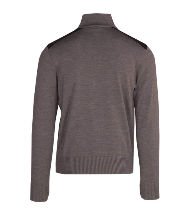 Paul and Shark Wool full zip sweater w.corduroy 661 Beige