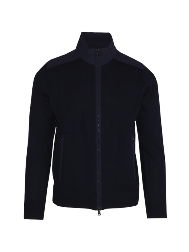 Paul and Shark Wool full zip msweater w.typhoon  050 Navy