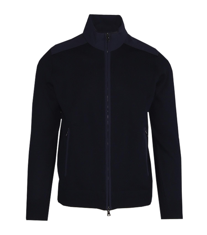 Paul and Shark Wool full zip msweater w.typhoon  050 Navy