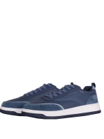 Paul and Shark Club fin leather sneakers 635 Bleu