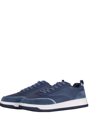 Paul and Shark Club fin leather sneakers 635 Bleu