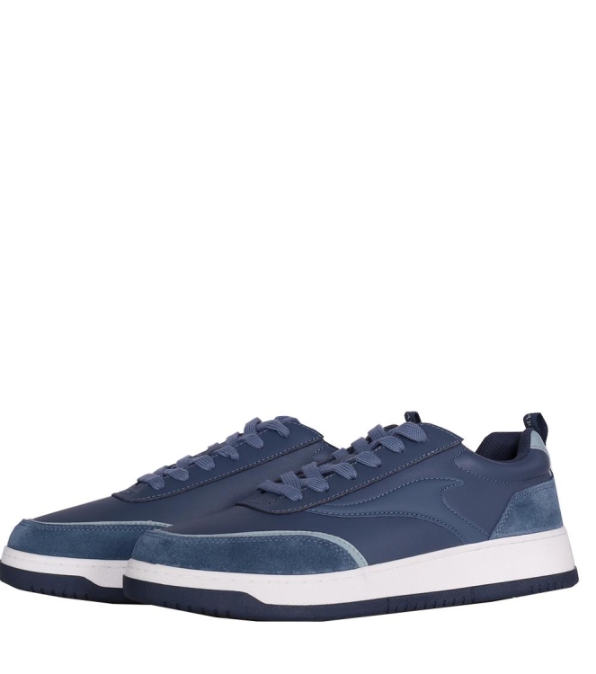 Paul and Shark Club fin leather sneakers 635 Bleu