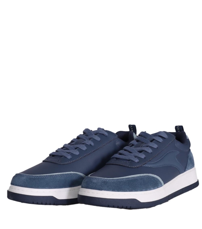 Paul and Shark Club fin leather sneakers 635 Bleu