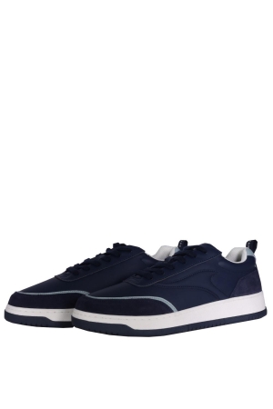 Paul and Shark Club fin leather sneakers 050 Navy