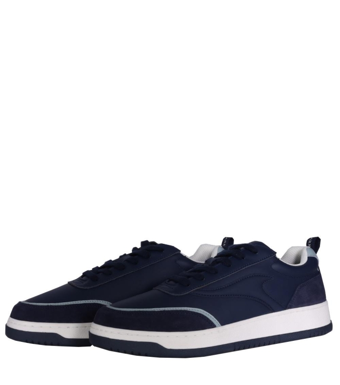 Paul and Shark Club fin leather sneakers 050 Navy