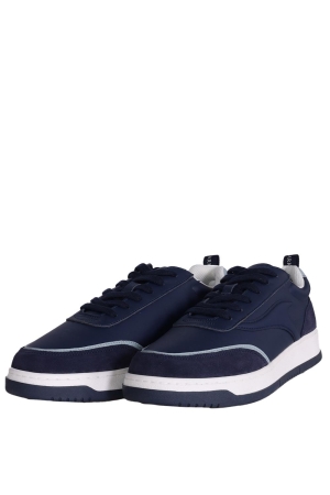 Paul and Shark Club fin leather sneakers 050 Navy