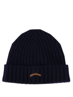 Paul and Shark Wool beanie w moon badge 050 Navy
