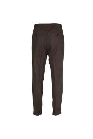 Paul and Shark Technical wool drawstring trousers  496 Brown melee