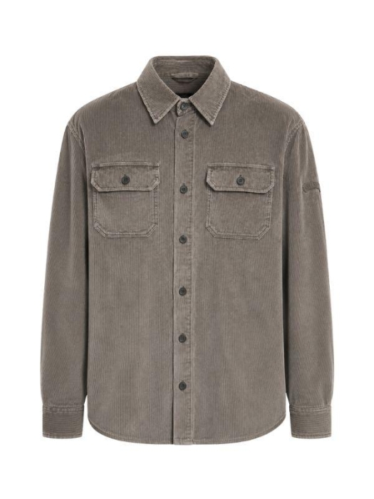 Paul and Shark Corduroy overshirt w moon badge 090 Brown