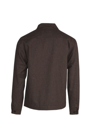 Paul and Shark Technical wool overshirt w.moon badge 496 Brown melee