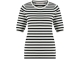 Studio Anneloes Luna stripe short slv pullover 1169 off white/dark blue