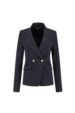 Nikkie Ellis Pinstripe Blazer 7800 Navy