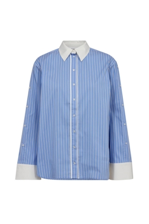 Co Couture DannyCC Stripe shirt 23 Pale Blue