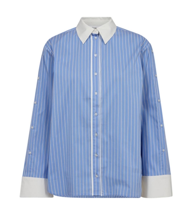 Co Couture DannyCC Stripe shirt 23 Pale Blue