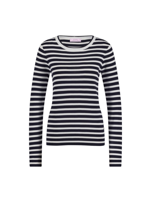 Studio Anneloes Luna stripe pullover 6911 dark blue/off white