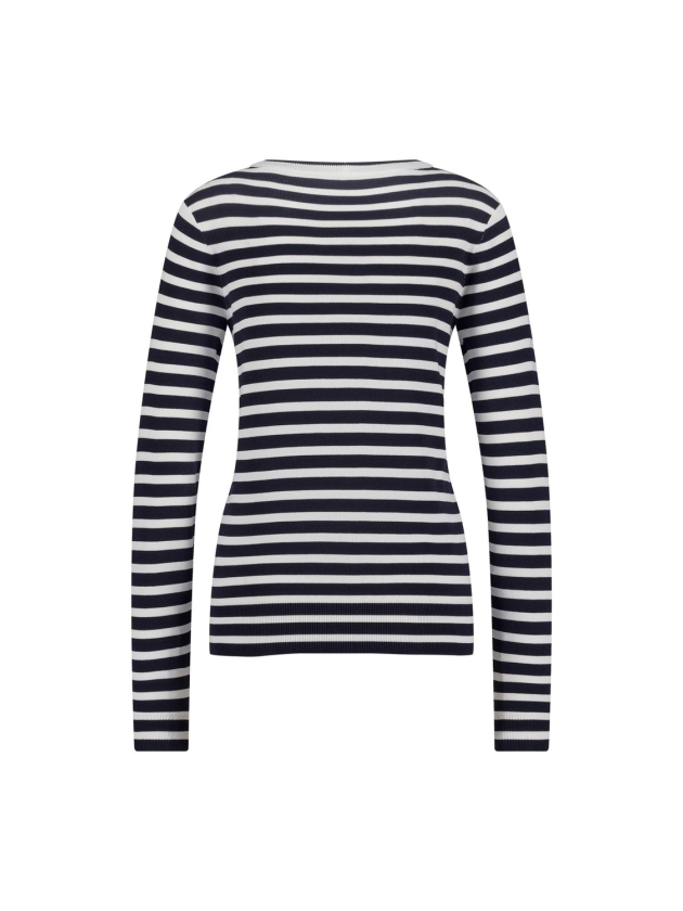 Studio Anneloes Luna stripe pullover 6911 dark blue/off white