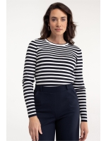 Studio Anneloes Luna stripe pullover 6911 dark blue/off white