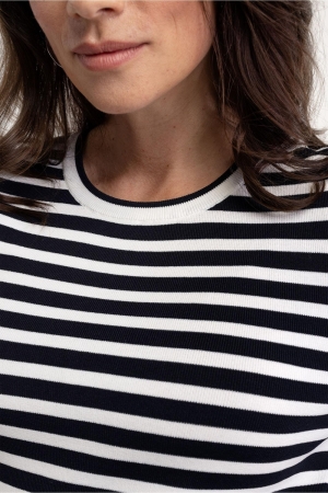 Studio Anneloes Luna stripe pullover 6911 dark blue/off white