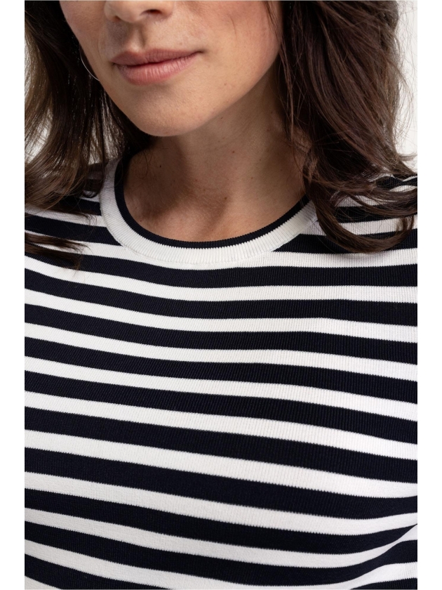 Studio Anneloes Luna stripe pullover 6911 dark blue/off white