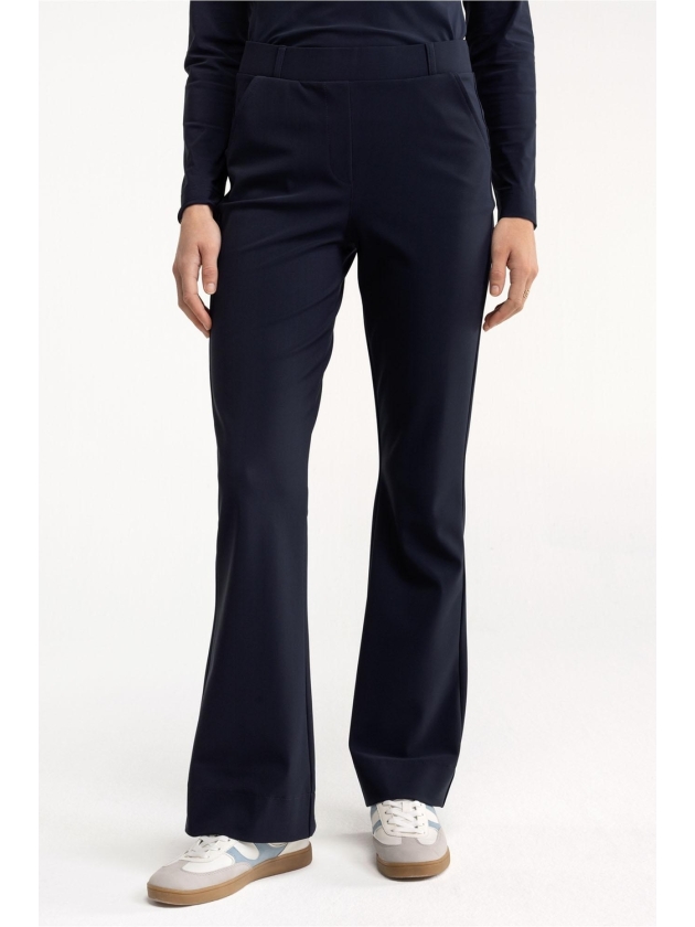 Studio Anneloes Flair bonded trousers 6900 dark blue