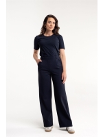 Studio Anneloes Lexie bonded trousers 6900 dark blue