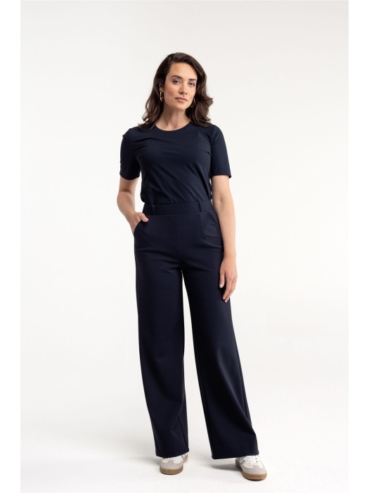 Studio Anneloes Lexie bonded trousers 6900 dark blue