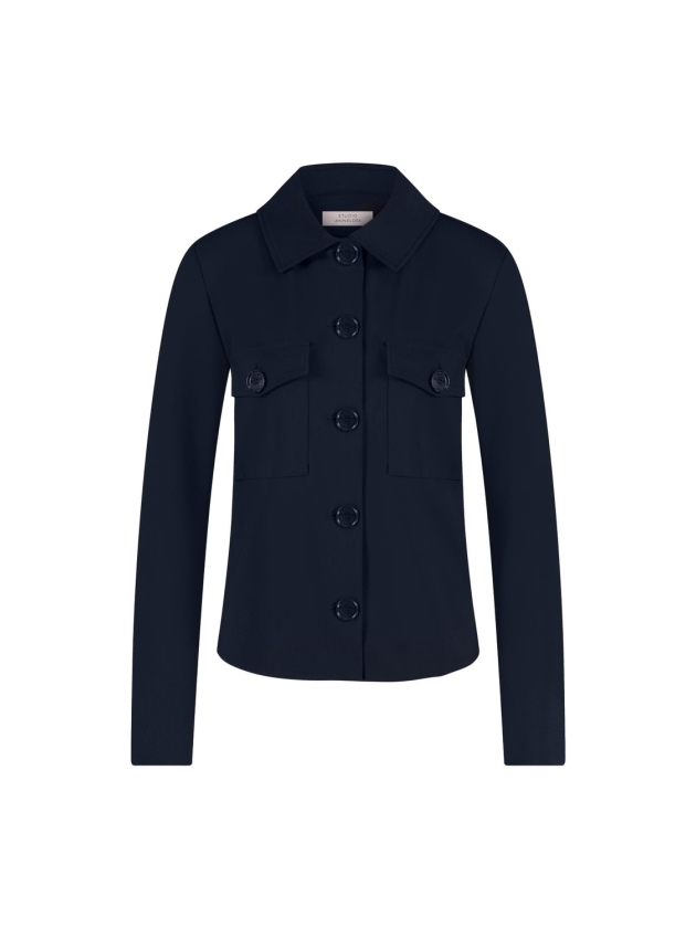 Studio Anneloes Claire bonded jacket 6900 dark blue