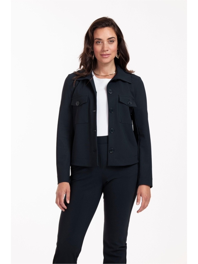 Studio Anneloes Claire bonded jacket 6900 dark blue