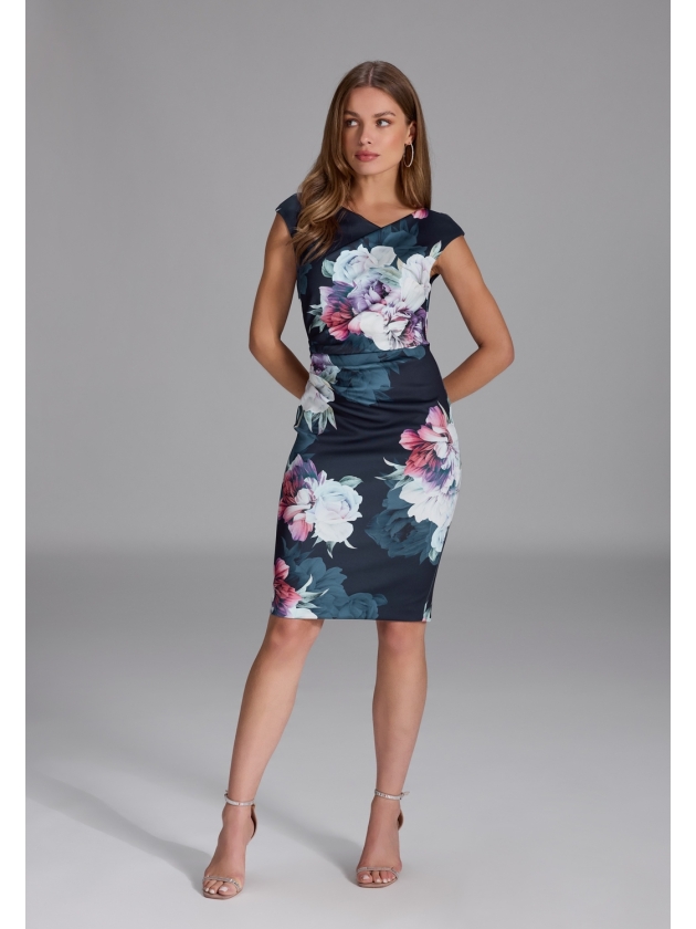 Swing Cocktailjurk Scuba 3001 Navy/multi