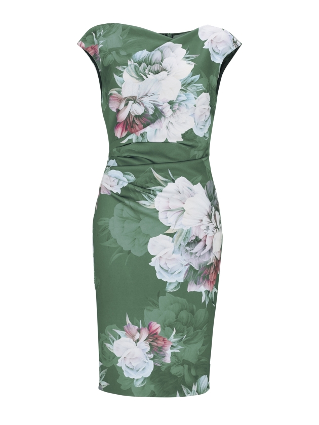 Swing Cocktailjurk Scuba 5501 Moss green/multi