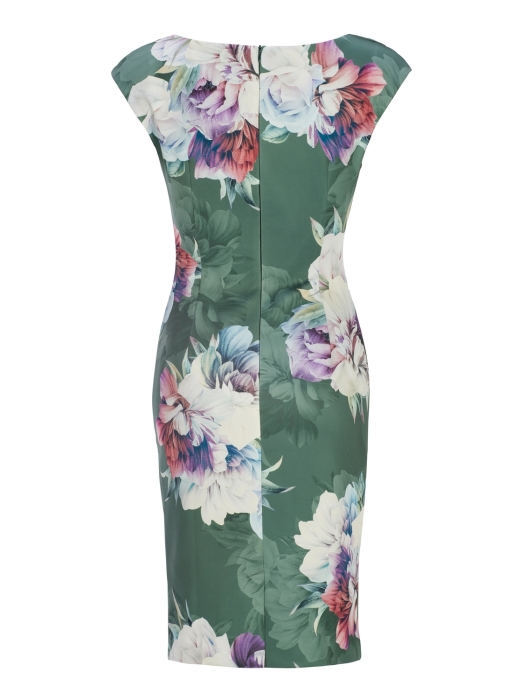 Swing Cocktailjurk Scuba 5501 Moss green/multi