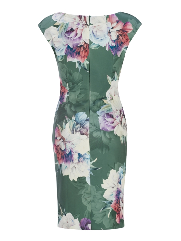 Swing Cocktailjurk Scuba 5501 Moss green/multi
