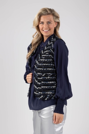 NUKUS Taylor Gilet Paillet 70 navy