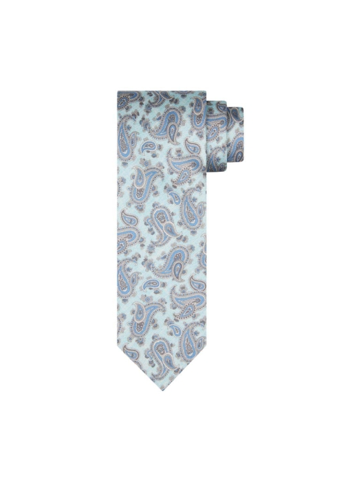 Profuomo TIE SILK PRINT AQUA Aqua