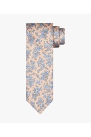 Profuomo TIE SILK PRINT ORANGE Orange