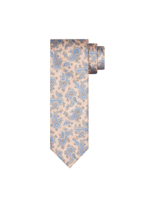 Profuomo TIE SILK PRINT ORANGE Orange