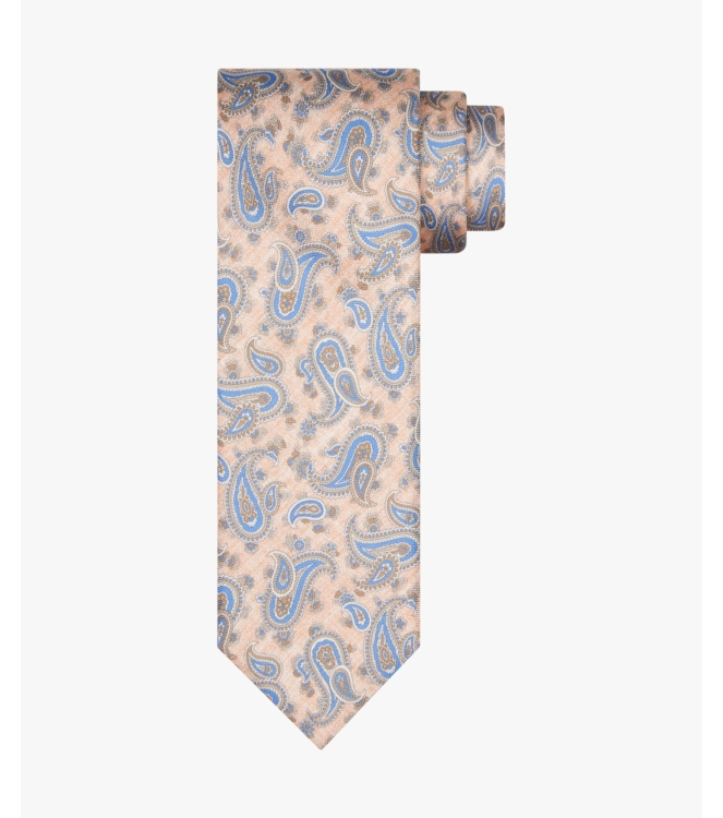Profuomo TIE SILK PRINT ORANGE Orange