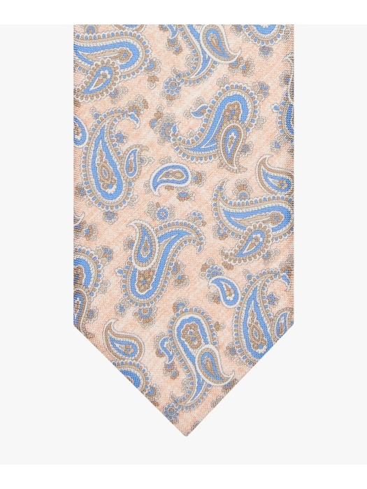 Profuomo TIE SILK PRINT ORANGE Orange