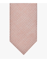 Profuomo TIE SILK PRINT ORANGE Orange