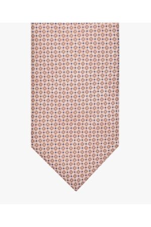 Profuomo TIE SILK PRINT ORANGE Orange