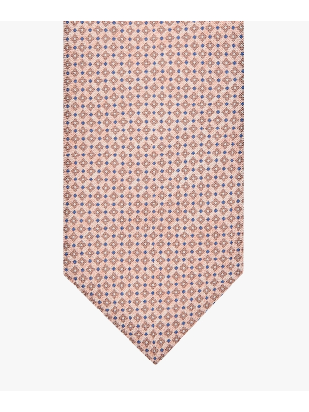 Profuomo TIE SILK PRINT ORANGE Orange