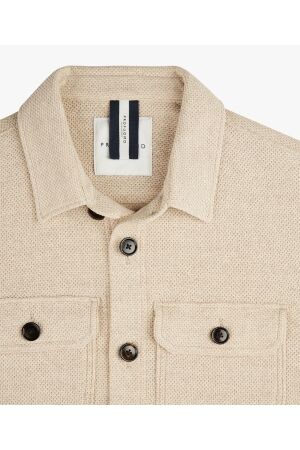 Profuomo OVERSHIRT KNITTED BEIGE Beige