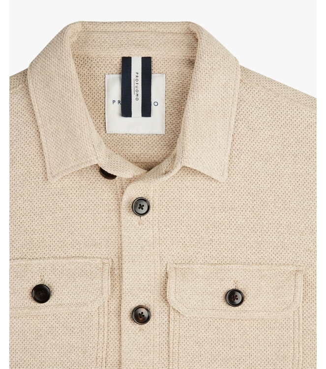 Profuomo OVERSHIRT KNITTED BEIGE Beige