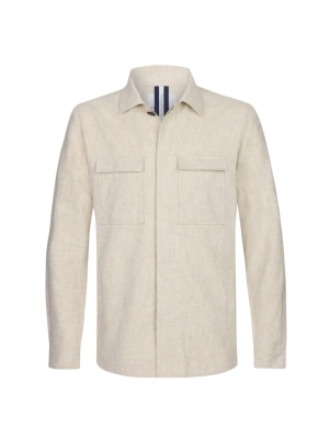Profuomo OVERSHIRT COTTON LINEN BEIGE Beige